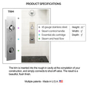 Serene Steam Shower Solar Flare Revive ADA - Bright White