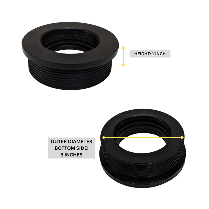 Rubber fitting Reducer 2 to 3 inch by SereneDrains