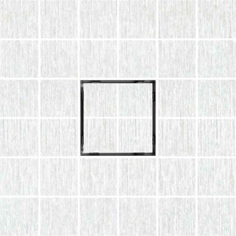 SereneDrains Square Shower Drain - Invisible - Finishless - 6 inch