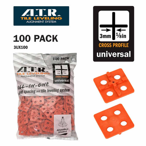 ATR Leveling Alignment System Cross Spacers 3mm pack of 100