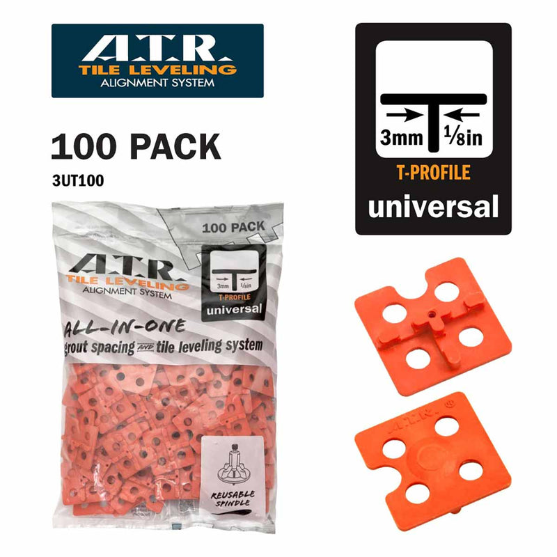 ATR Tile Leveling Alignment System T Shape 3 mm
