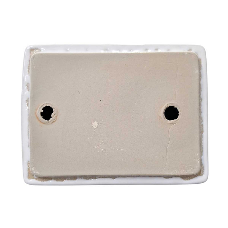 SereneDrains Ceramic Toilet Paper Holder - Thinset Installation - White Glossy