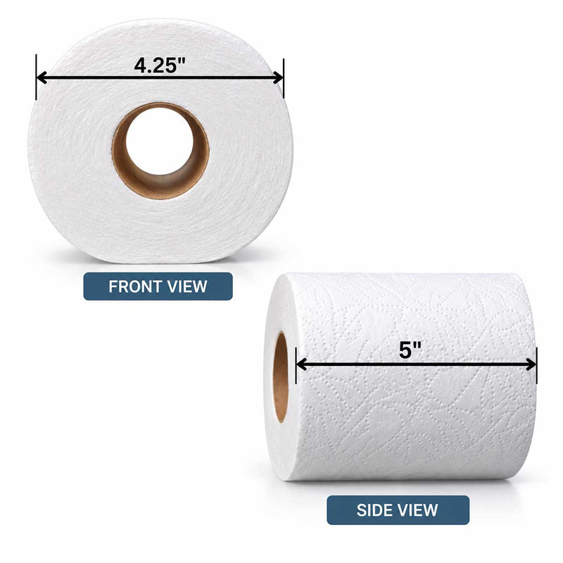 SereneDrains Ceramic Toilet Paper Holder - Thinset Installation - White Glossy