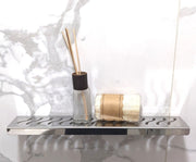 SereneDrains Shower Shelf Stainless Steel - Ocean Wave - Polished