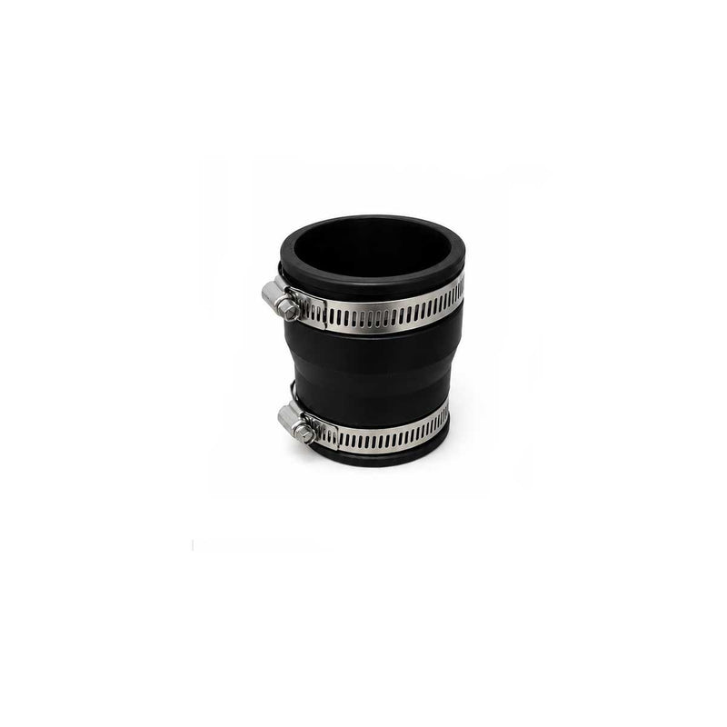 SereneDrains Flexible Rubber Reducing Coupling with Stainless Steel Clamps - 1.9 x 2.4
