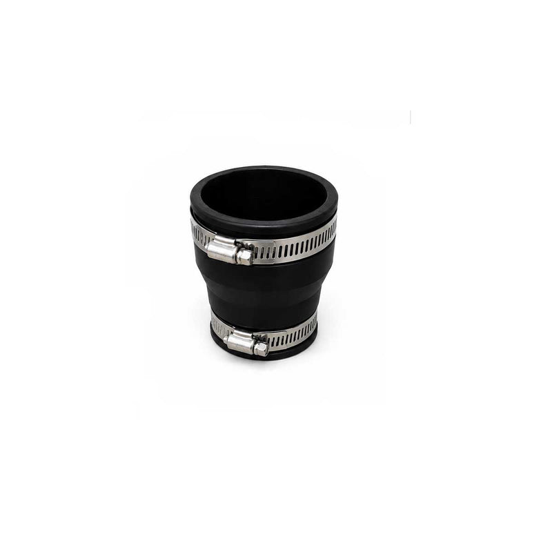 SereneDrains Flexible Rubber Reducing Coupling with Stainless Steel Clamps - 1.9 x 2.4