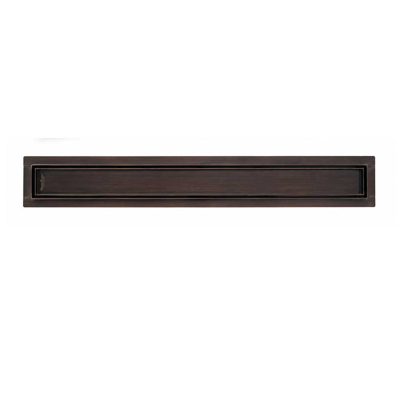 SereneDrains Linear Shower Drain - Tile Insert - Oil Rubbed Bronze - 30 Inch