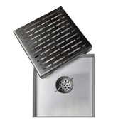 SereneDrains Hair Trap for Shower Drain Hair Catcher Basket Filter Strainer Brushed