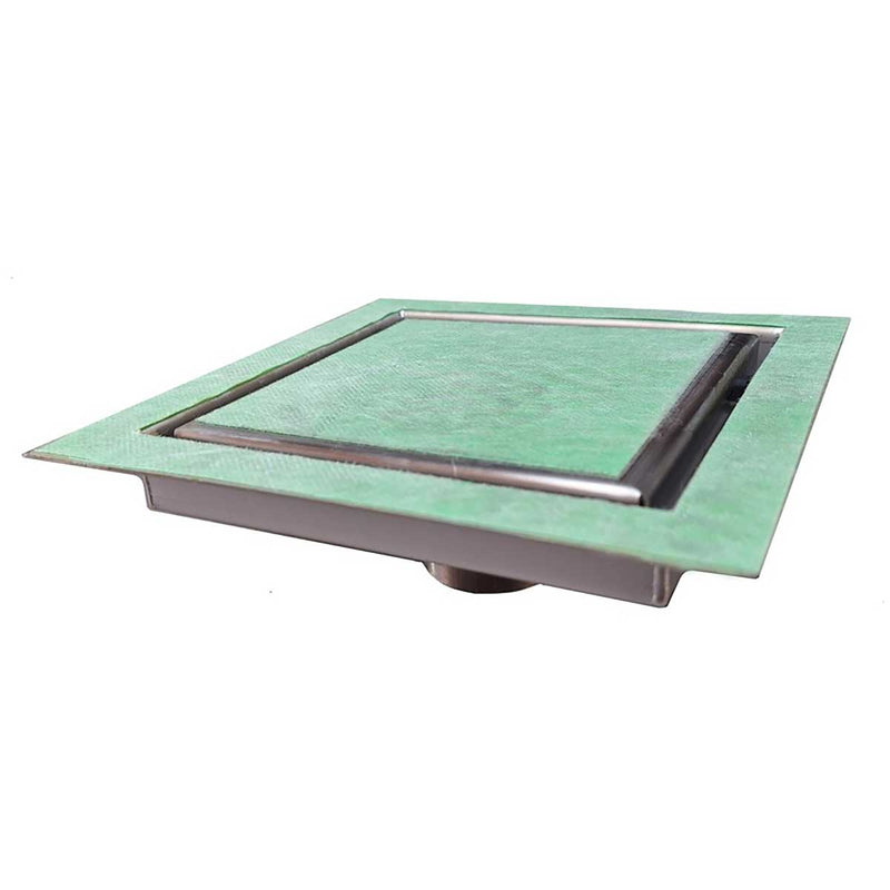 SereneDrains Square Shower Drain Invisible Hidden 6 inch
