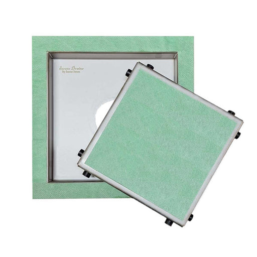 SereneDrains Square Shower Drain Invisible Hidden 6 inch