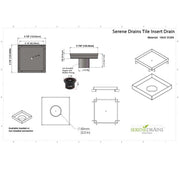 SereneDrains Square Shower Drain