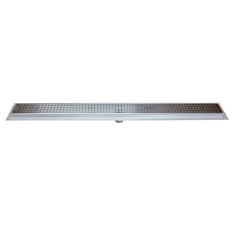 SereneDrains Linear Shower Drain Traditional Square - Brushed 30