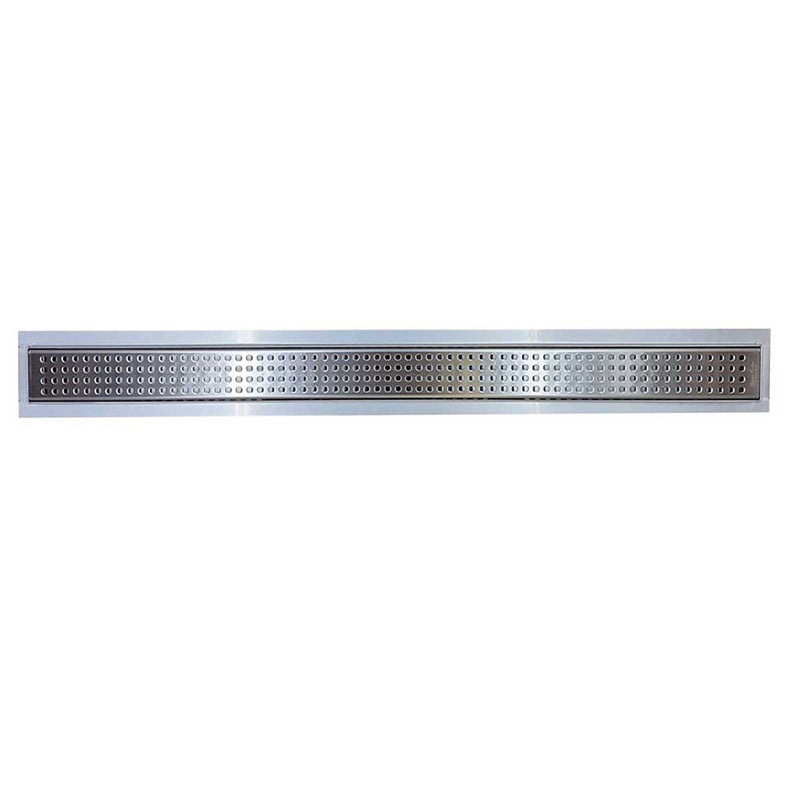 SereneDrains Linear Shower Drain Traditional Square - Brushed 30