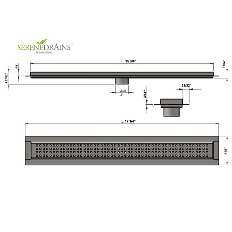SereneDrains Linear Shower Drain