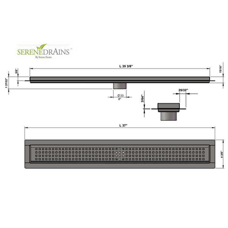 SereneDrains Linear Shower Drain