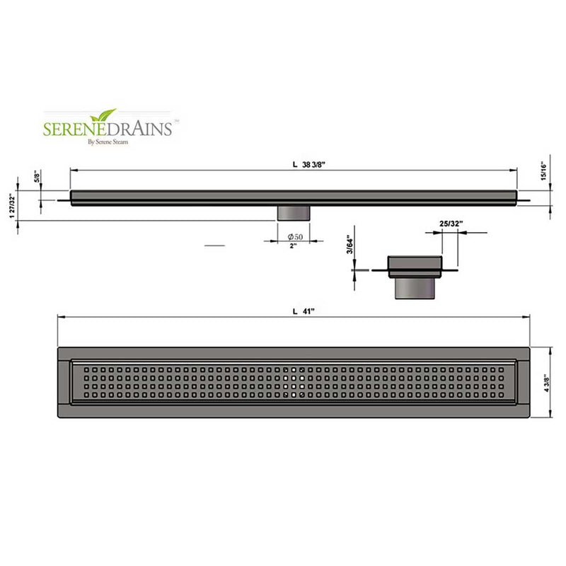 SereneDrains Linear Shower Drain
