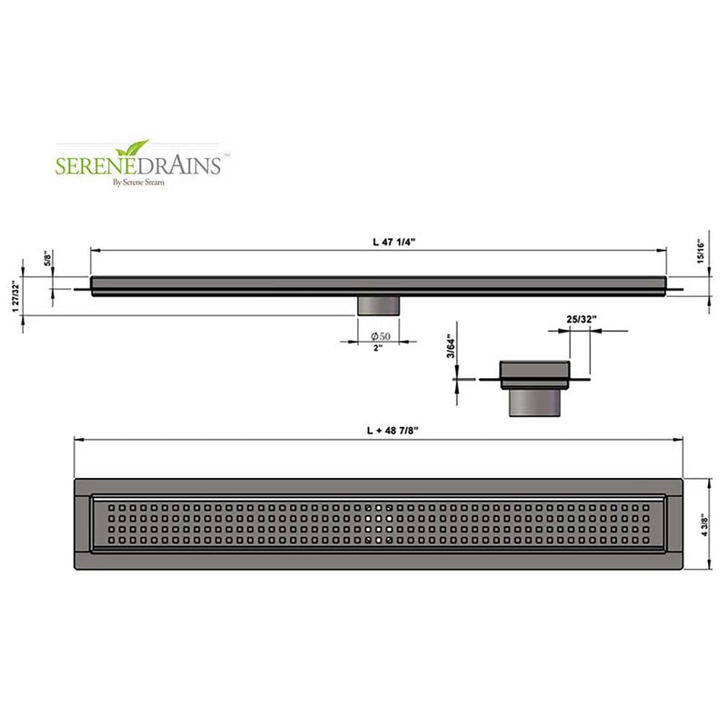 SereneDrains Linear Shower Drain