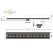 SereneDrains Linear Shower Drain