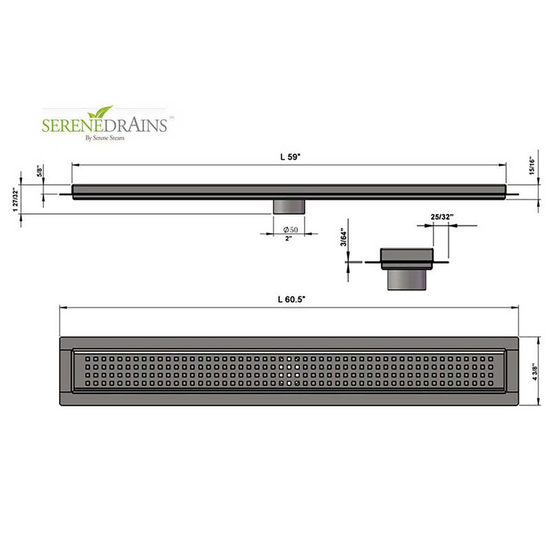 SereneDrains Linear Shower Drain