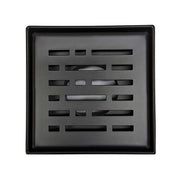 SereneDrains Square Shower Drain Broken Lane 4 Matte Black