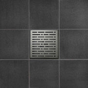 SereneDrains Square Shower Drain Broken Lane Matte Black 6