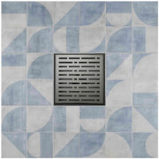 SereneDrains Square Shower Drain Broken Lane Matte Black 6