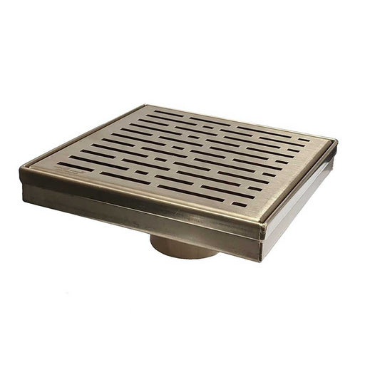 SereneDrains Square Shower Drain Broken Lane Satin Gold 6