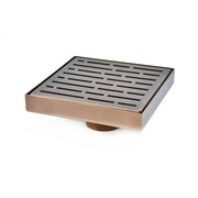 SereneDrains Square Shower Drain Broken Lane Oil-Rubbed Bronze 6