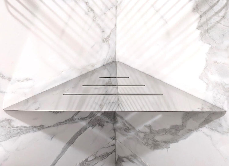 SereneDrains Triangle Shelf Stainless Steel