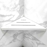 SereneDrains Triangle Shelf Stainless Steel - Matte White 9
