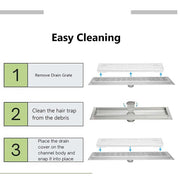 SereneDrains Hair Trap for Shower Drain Hair Catcher Basket Filter Strainer Black