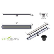 SereneDrains Linear Shower Drain
