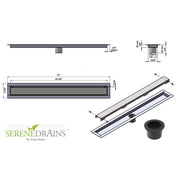 SereneDrains Linear Shower Drain