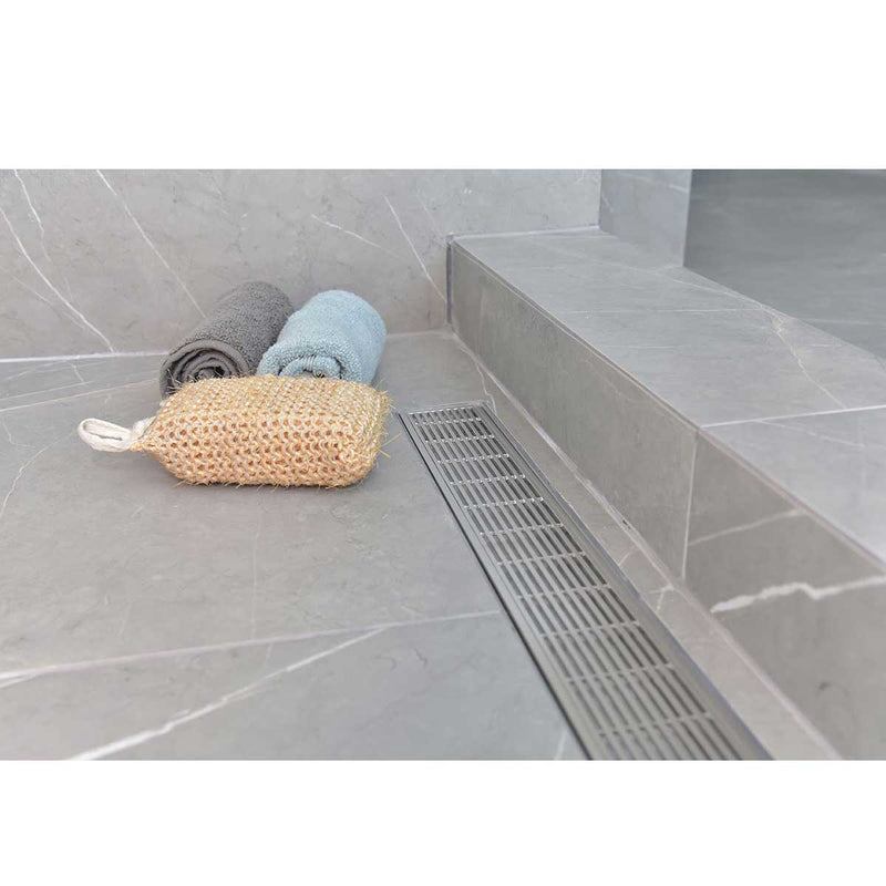 SereneDrains Linear Shower Drain Linear Wedge - Polished 30