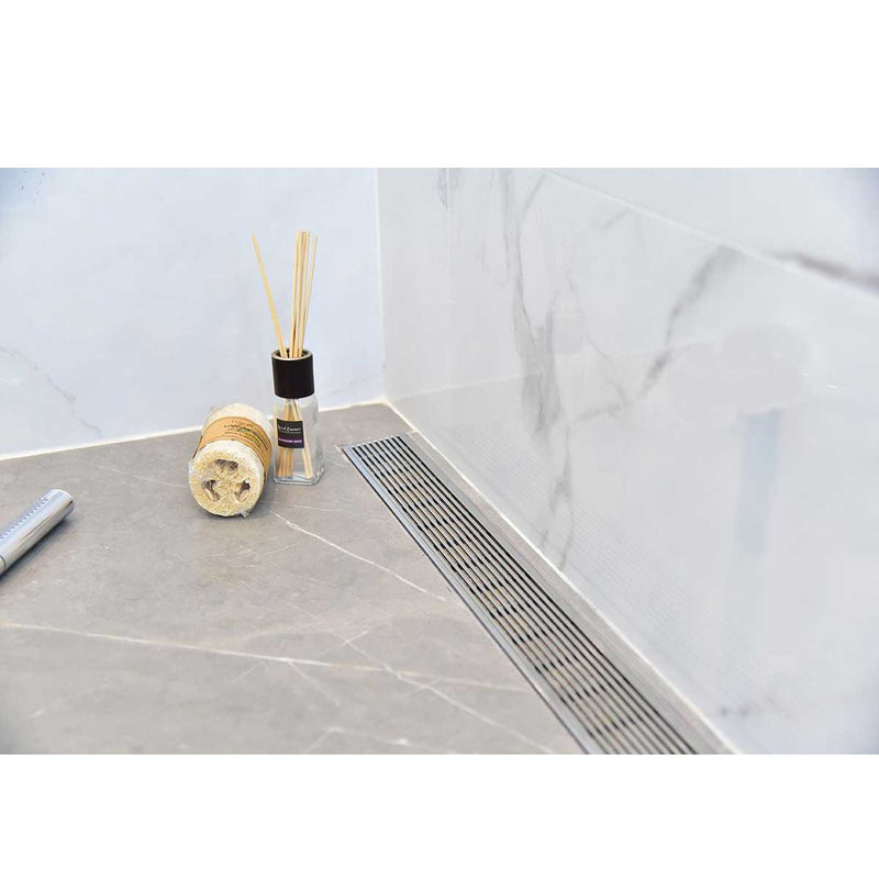 SereneDrains Linear Shower Drain Linear Wedge - Polished 30