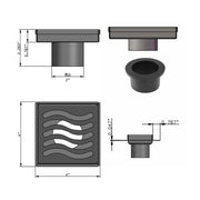 SereneDrains Square Shower Drain