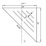 SereneDrains Triangle Shelf Stainless Steel
