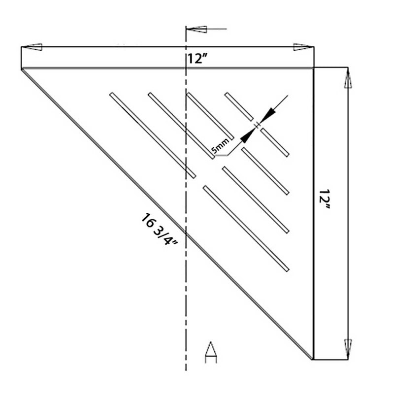 SereneDrains Triangle Shelf Stainless Steel