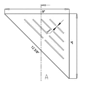 SereneDrains Triangle Shelf Stainless Steel - Matte Black 9