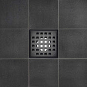 SereneDrains Square Shower Drain Traditional Square 4 Black