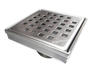 SereneDrains Square Shower Drain Traditional Square 4 Polished