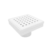 SereneDrains Square Shower Drain Traditional Square 4 White
