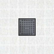 SereneDrains Square Shower Drain Broken Lane Matte Black 6