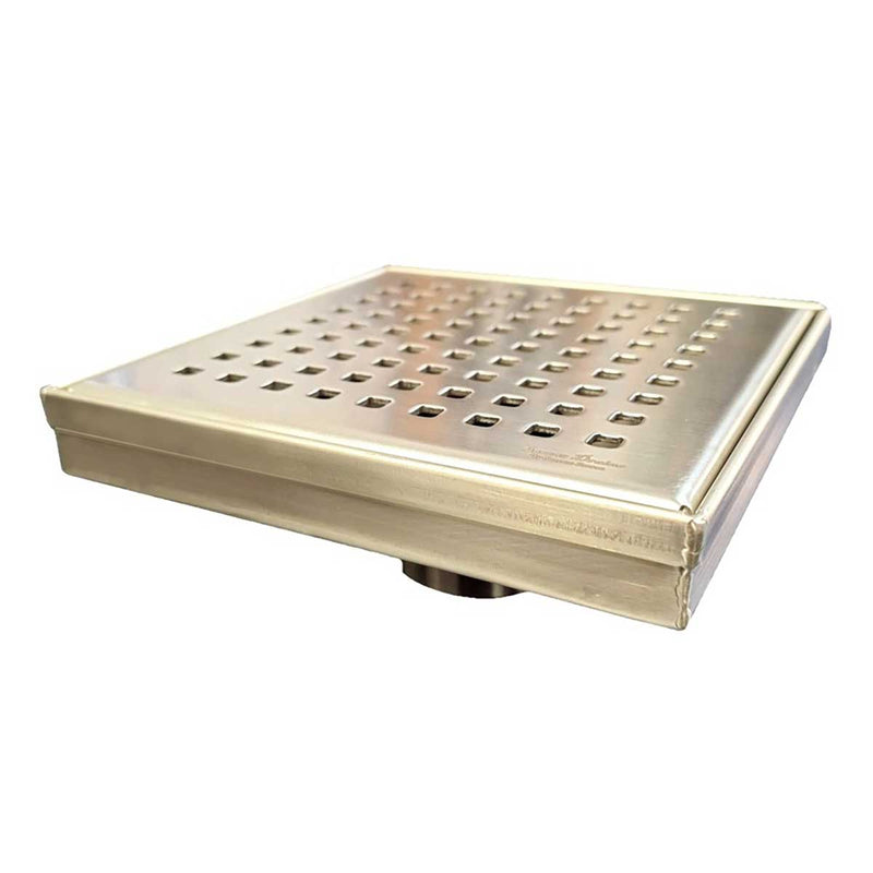 SereneDrains Square Shower Drain Traditional Square 6 Gold