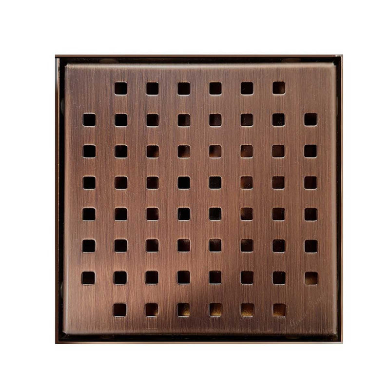 SereneDrains Square Shower Drain Traditional Square 6 ORB