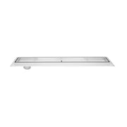 SereneDrains Linear Shower Drain Offset Outlet Tile Insert - Brushed 47