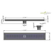 SereneDrains Linear Shower Drain Linear Wedge - Polished 16