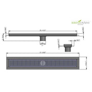 SereneDrains Linear Shower Drain Linear Wedge - Polished 35