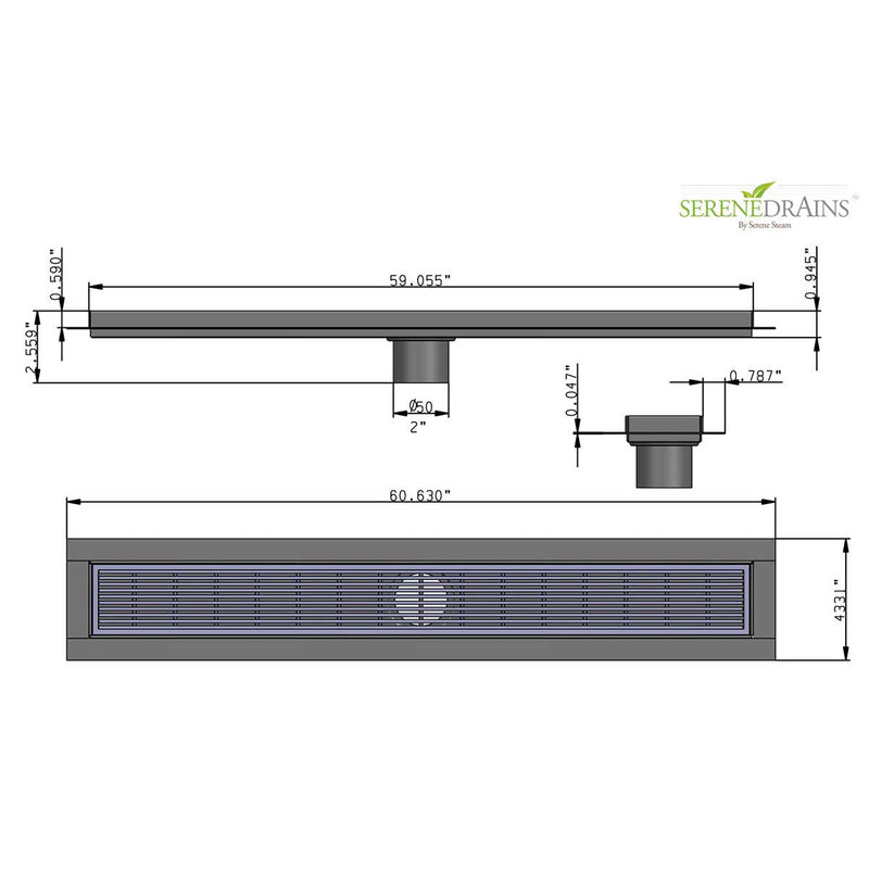 SereneDrains Linear Shower Drain