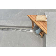 SereneDrains Linear Shower Drain Wind - Brushed Stainless 24